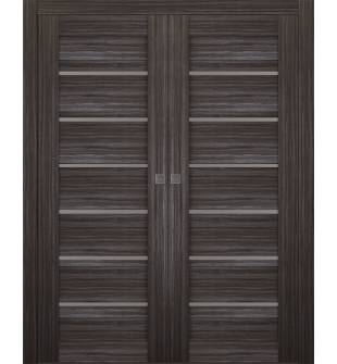 Alba Gray Oak Double pocket doors