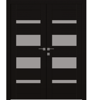 Mirella Vetro Black Matte Double doors