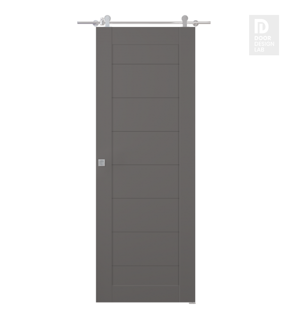 Ermi Gray Matte Modern Interior Barn Door by Belldinni
