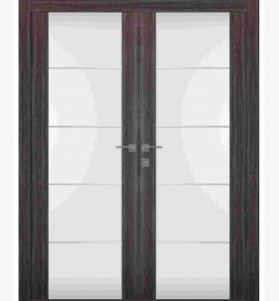 Palladio 202 4H Vetro Gray Oak Double doors