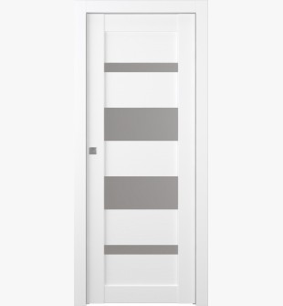 Mirella Vetro Bianco Noble Pocket doors