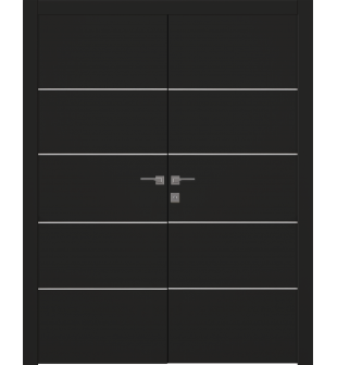Optima 4H Black Matte Double pocket doors