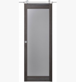 Palladio 207 Vetro Gray Oak Barn doors