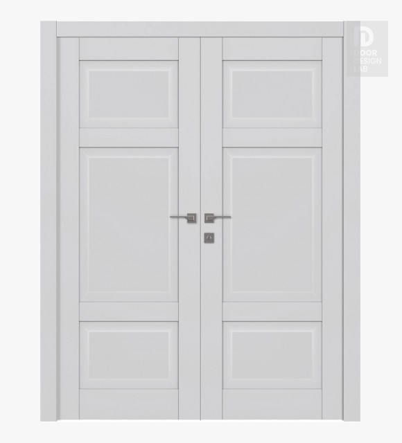 Ca3 Primed Modern Interior Double Swing Doors by Belldinni