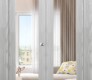 Avon 207 Clear Vetro Ribeira Ash Modern Interior Bifold Doors by Belldinni