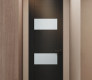 Berta Vetro Black Matte Modern Interior Frameless Door by Belldinni