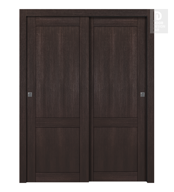 Shaker 2 Panel Veralinga Oak Modern Interior Bypass Doors by Belldinni