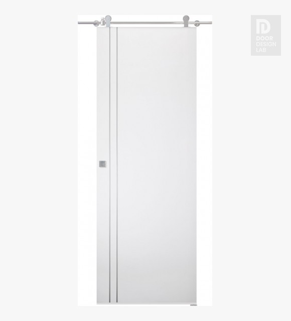 Palladio 2V Bianco Noble Modern Interior Barn Door by Belldinni