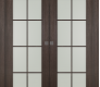 Avon 8 Lite Vetro Veralinga Oak Modern Interior Double Pocket Doors by Belldinni
