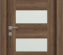Avon 07-08 Vetro Pecan Nutwood Modern Interior Door by Belldinni