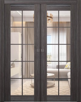 Palladio 10 Lite Clear Vetro Gray Oak Double