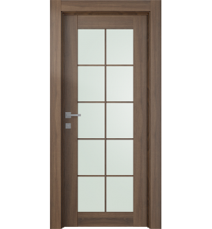 Avon 10 Lite Vetro Pecan Nutwood Hinged doors