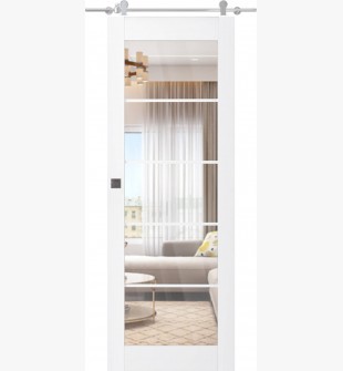 Palladio 5 Lite Clear Vetro Bianco Noble Barn doors