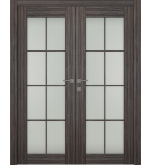 Palladio 8 Lite Vetro Gray Oak Double doors