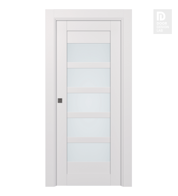 Avon 07-07 Vetro Snow White Modern Interior Pocket Door by Belldinni