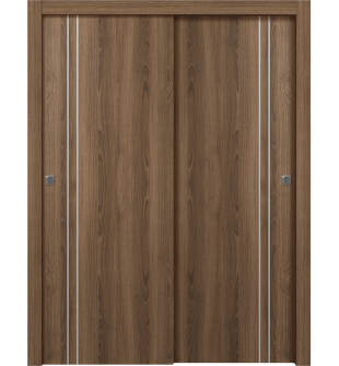 Optima 2V Pecan Nutwood Bypass doors