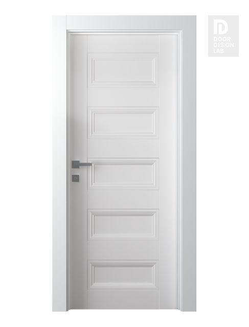 Oxford Duo 07 4R Snow White Modern Interior Door by Belldinni