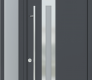 MODERN FRONT STEEL DOOR ZEPHYR ANTRACIT/WHITE 49 1/4" X 95 11/16" RHI + SIDELITE RIGHT/TRANSOM
