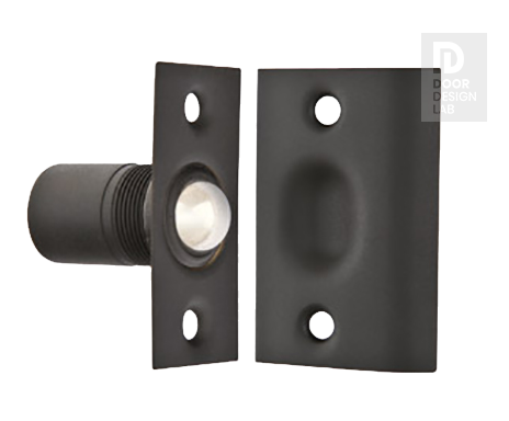 Modern Steel Front Door BALL & CATCH SOLID BRASS - 8802 US19 FLAT BLACK