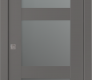 Avon 3 Lite Vetro Gray Matte Modern Interior Pocket Door by Belldinni