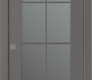 Avon 8 Lite Vetro Gray Matte Modern Interior Pocket Door by Belldinni