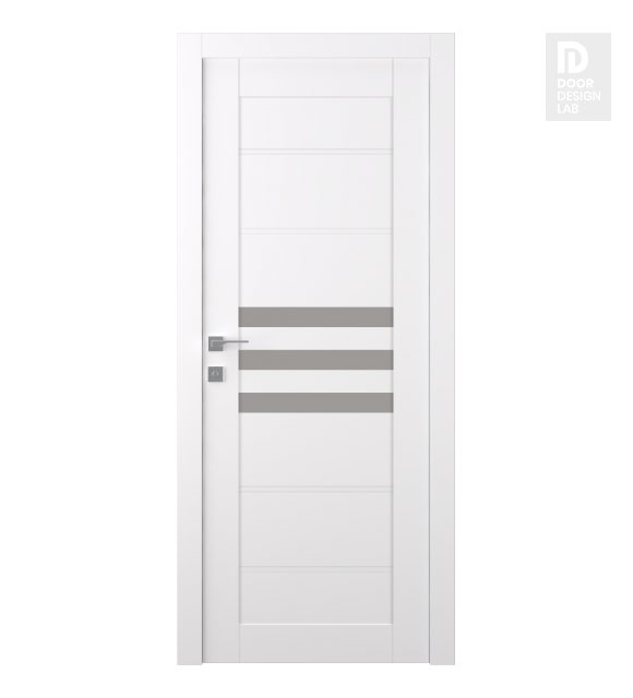 Dome Vetro Snow White Modern Interior Door by Belldinni