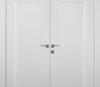 Oxford Duo 07 Snow White Modern Interior Double Swing Doors by Belldinni