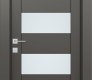 Mirella Vetro Gray Matte Modern Interior Door by Belldinni