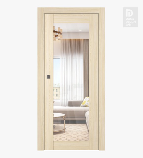 Avon 207 Clear Vetro Loire Ash Modern Interior Pocket Door by Belldinni