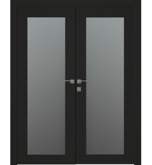 Avon 207 Vetro Black Matte Double doors