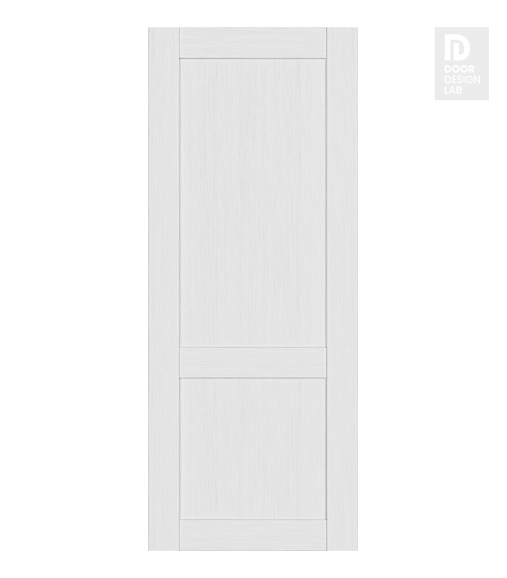 Shaker 2 Panel Bianco Noble Modern Interior Hidden Barn Door by Belldinni