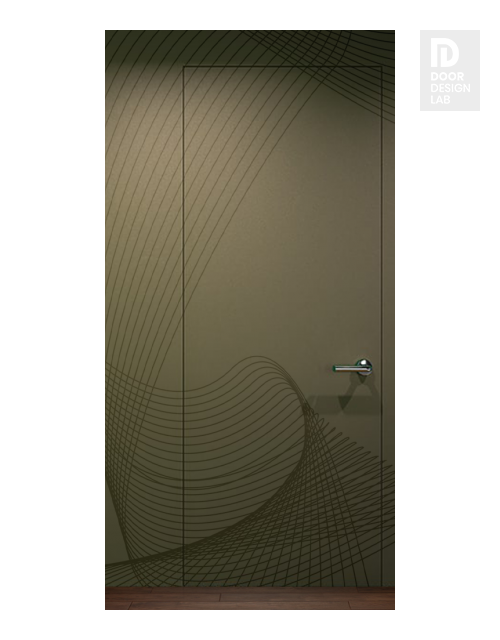 Primed Door Example For Wallpapering With Floral Design Modern Interior Door by Belldinni