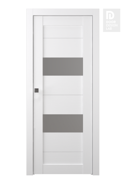 Berta Vetro Bianco Noble Modern Interior Pocket Door by Belldinni