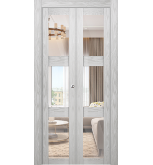Avon 3 Lite Clear Vetro Ribeira Ash Bi-folding doors