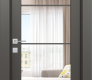 Avon 4 Lite Clear Vetro Gray Matte Modern Interior Door by Belldinni