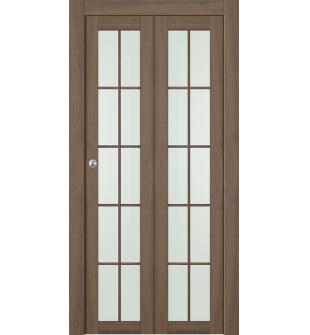 Avon 10 Lite Vetro Pecan Nutwood Bi-folding doors