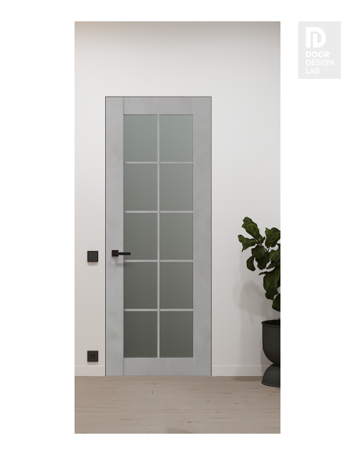 Avon 10 Lite Vetro Light Urban Modern Interior Frameless Door by Belldinni