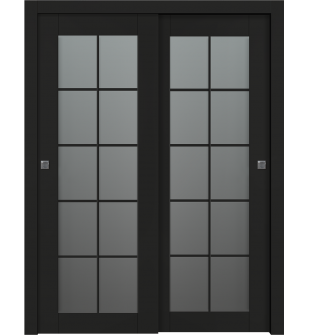 Avon 10 Lite Vetro Black Matte Bypass doors
