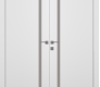 Smart Pro 208 Vetro Polar White Modern Interior Double Swing Doors by Belldinni