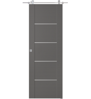 Avon 01 4H Gray Matte Barn doors