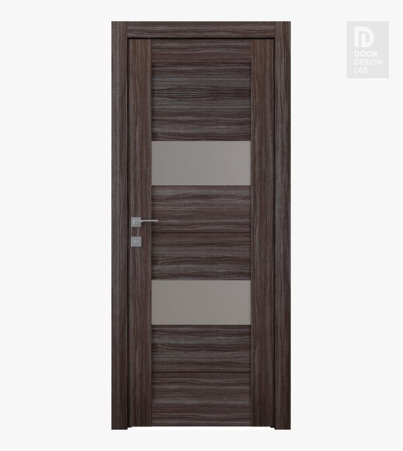 Berta Vetro Gray Oak Modern Interior Door by Belldinni