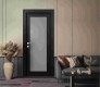 DOOR SLAB AVON 207 VETRO BLACK MATTE 28" X 84" X 1 3/4"