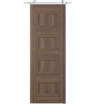 Oxford Duo 07 3R Pecan Nutwood Barn doors