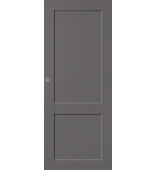Shaker 2 Panel Gray Matte Pocket doors