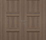 Oxford Uno 07 2Rn Pecan Nutwood Modern Interior Double Swing Doors by Belldinni