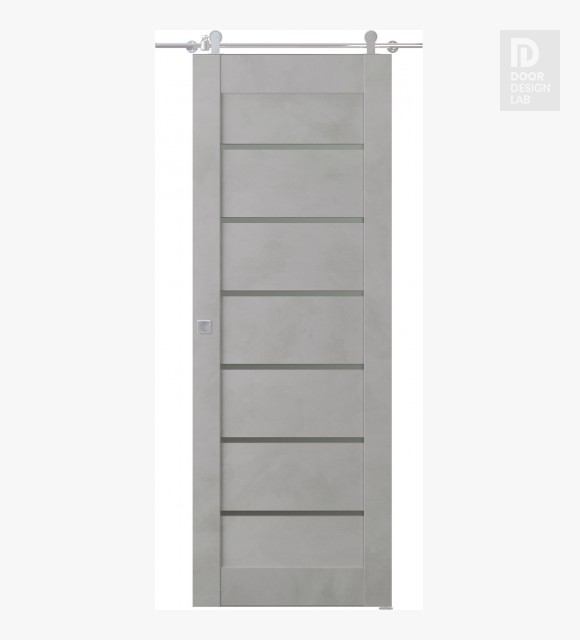 Avon 07-02 Vetro Light Urban Modern Interior Barn Door by Belldinni