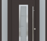MODERN FRONT STEEL DOOR ARGOS BROWN/WHITE 61 1/16" X 95 11/16" LHI + SIDELITE LEFT/RIGHT + TRANSOM
