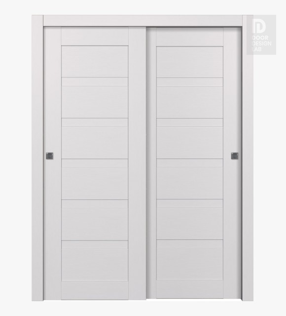 Orleo Bianco Noble Modern Interior Bypass Doors by Belldinni