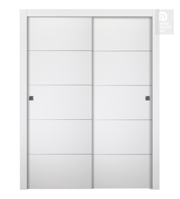 Optima 4H Snow White Modern Interior Bypass Doors by Belldinni