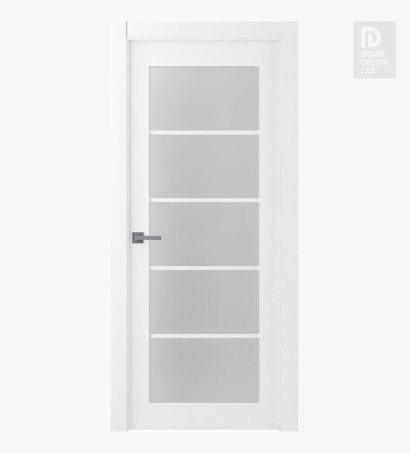 Palladio 5 Lite Vetro Bianco Noble Modern Interior Door by Belldinni